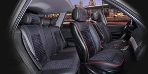 Комплект Накидок «MADRID PLUS» черный/черный/красный/красный 22263