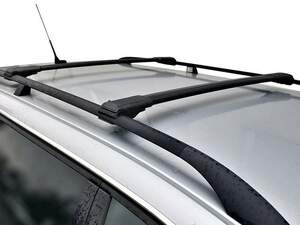Багажные поперечины SHARK для VOLKSWAGEN TOUAREG 2003-2009 на рейлинги, черные, с замками Багажные поперечины SHARK для VOLKSWAGEN TOUAREG 2003-2009 на рейлинги, черные, с замками
