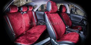 Комплект Накидок «CITY PLUS» бордовый/бордовый 22474