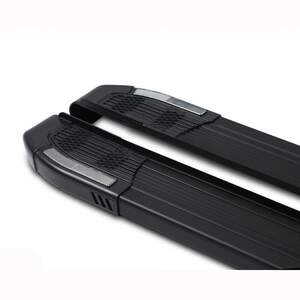 (а) Пороги-подножки RAINBOW BLACK (алюминий+пластик) от ERKUL