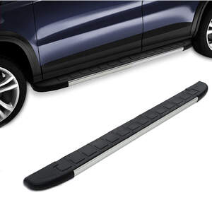 Пороги DURU для NISSAN PATHFINDER 2005-2014 (алюминий+пластик) от ERKUL