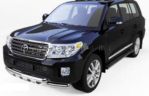 Защита переднего бампера Toyota Land Cruiser 200 (1рест. 2012-2015)(кроме Executive, Excalibur)d76