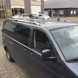 Рейлинги «CROWN» продольные FORD TRANSIT/TOURNEO CUSTOM 2012-н.в. кор. база black