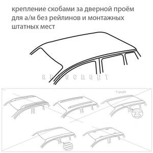 Багажник AMOS DROMADER креп.за дв.проемы AUDI Q2 SUV 5дв. (2017-н.в.) дуги аэро-крыло