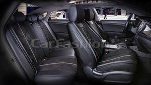 Комплект каркасных чехлов 5D «START PLUS» черный/черный/т.серый 22137