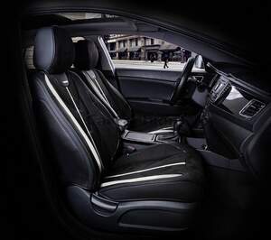 Каркасные чехлы фронт 5D «START» черный/черный/белый 21064