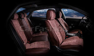 Комплект каркасных чехлов 5D «SMART PLUS» кофе/кофе/кофе 22268