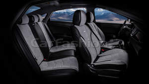 Комплект каркасных чехлов 5D «SMART PLUS» серый/черный/серый 22256