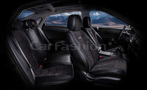 Комплект каркасных чехлов 5D «SMART PLUS» черный/черный/черный 22236