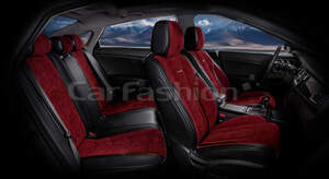 Комплект каркасных чехлов 5D «SMART PLUS» красный/черный/красный 22258