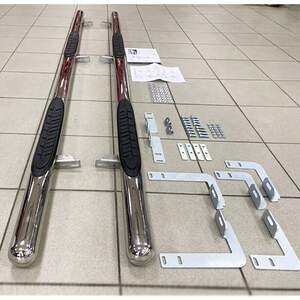 Пороги трубы с накладками d70 мм для FORD TRANSIT 2010-н.в. ,длинная база