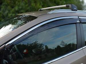 Дефлекторы окон накл. BMW X6 (2014-; кузов F16) «ALVI-STYLE» нерж.молдинг