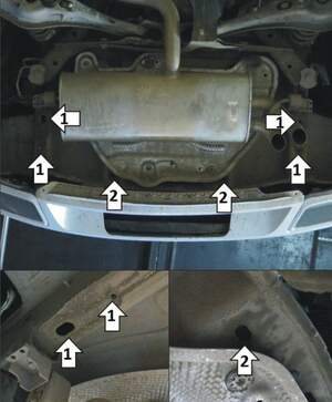 Защита MOTODOR усиленная заднего бампера (2 мм, сталь) для Volkswagen Tiguan 2017-н.в.