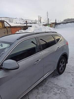 Рейлинги «APS» продольные алюминиевые для HAVAL F7 (2019-н.в.) черные Рейлинги «APS» продольные алюминиевые для HAVAL F7 (2019-н.в.) черные