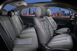 Комплект каркасных чехлов 5D «CORRIDA PLUS» т.серый/т.серый/серый 27023