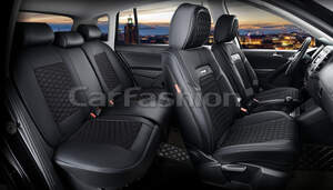 Комплект каркасных чехлов 5D «TITAN PLUS» черный/черный/серый/серый 27238