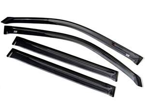Дефлекторы окон «SIM» накладные для  SKODA KAROQ (2018-н.в.)  хром.молдинг