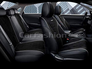 Комплект каркасных чехлов 5D «SYMBOL PLUS» черный/черный/серый 27252