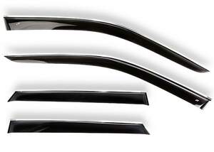Дефлекторы окон накладные BMW X1 (2015-; кузов F48) «КОБРА Тюнинг» хром молдинг