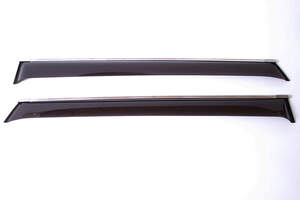 Дефлекторы окон накладные KIA SORENTO II (2009-) «КОБРА Тюнинг» хром.молдинг Дефлекторы окон накладные KIA SORENTO II (2009-) «КОБРА Тюнинг» хром.молдинг