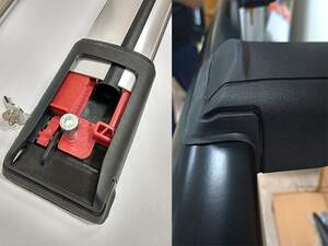 (c) Багажные поперечины SHARK длиной 113см на рейлинги, серебристые