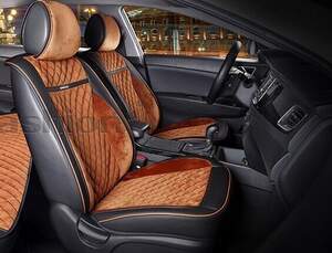 Накидки Фронт 3D «BARCELONA» черный/св.коричневый/черный/св.коричневый 21981