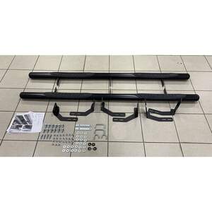 Пороги трубы с накладками d70 мм для MITSUBISHI L200/Triton (2006-2020) черные