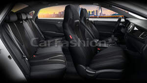 Комплект каркасных чехлов 5D «INTEGRAL PLUS» черный/черный/карбон 27243