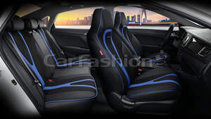 Комплект каркасных чехлов 5D «INTEGRAL PLUS» черный/черный/синий 27247