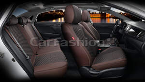 Комплект каркасных чехлов 5D «ROVER PLUS» кофе/кофе/кофе 27274