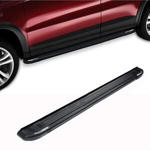 Пороги-подножки RAINBOW BLACK 183см для BMW X3 F25 (2010-2018)(алюминий+пластик) от ERKUL