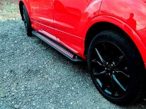 Пороги-подножки VISION 183см для CADILLAC XT5 (2017-н.в.)(алюминий+пластик) от ERKUL