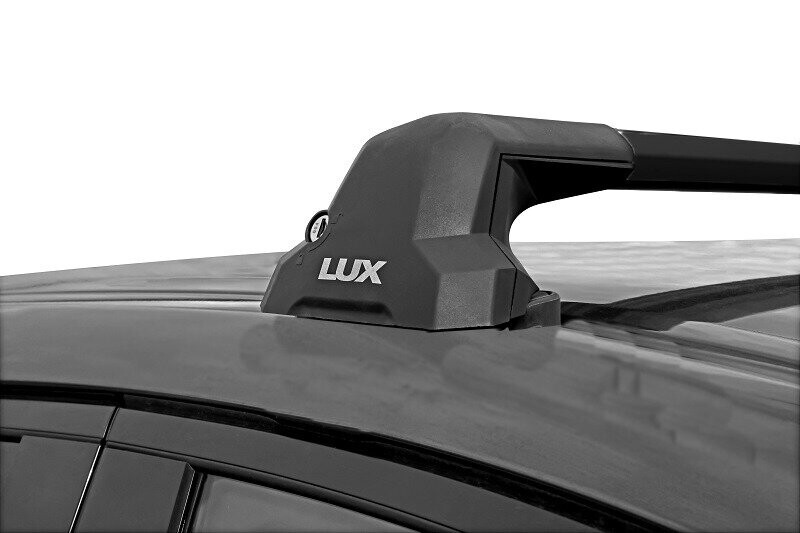 (b) Багажник «LUX CITY» с поперечинами 105х8см черными со штат. монтажными местами