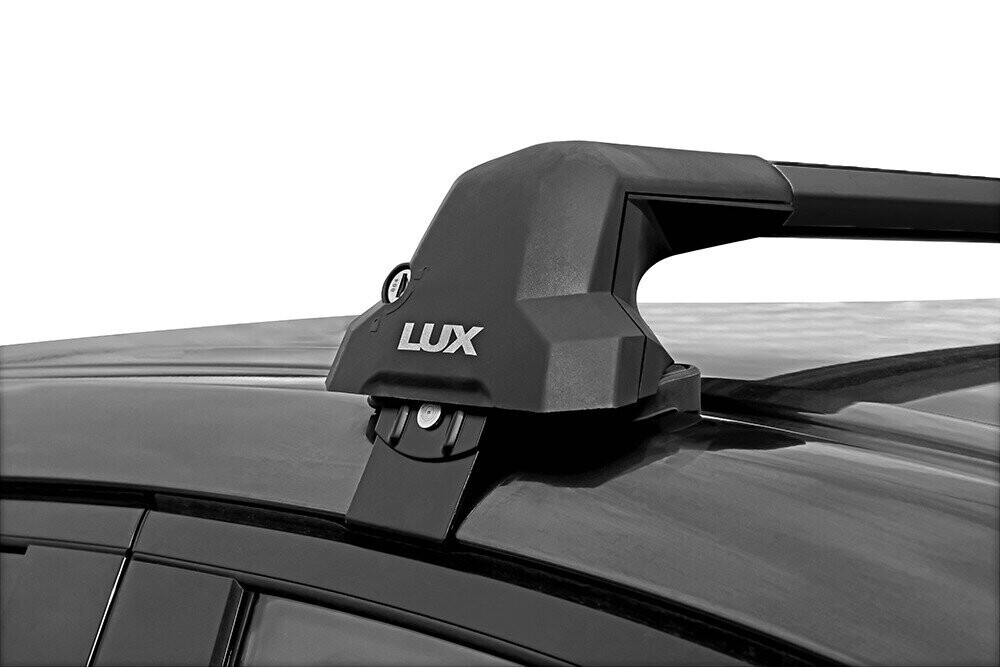 Багажные поперечины «LUX CITY» для Kia Rio IV седан 2017-н.в. крепление за дверные проемы. Черные