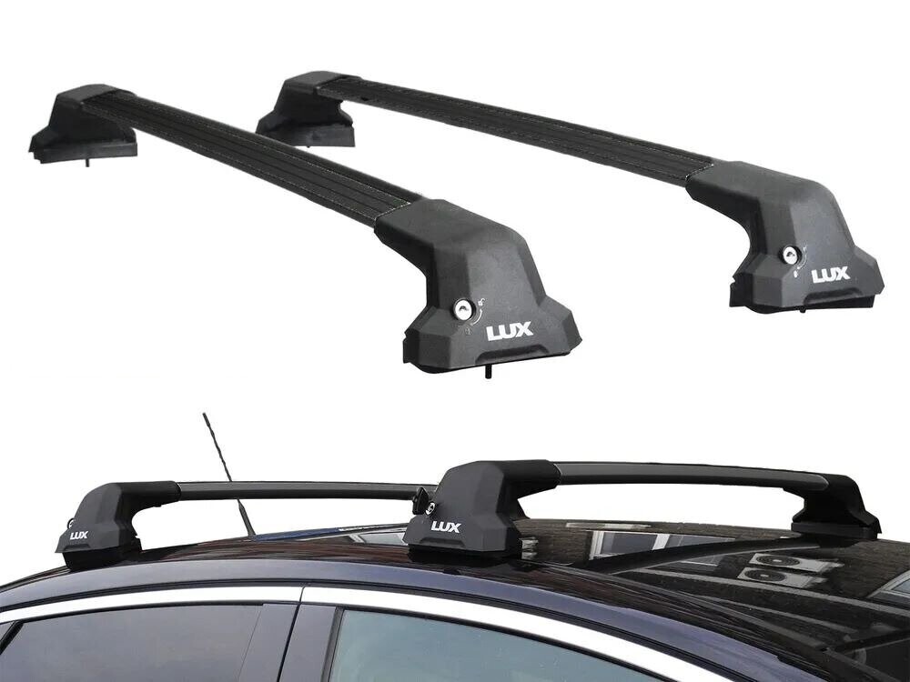 Багажные поперечины «LUX CITY» для Mazda CX-9 I внедорож-ник 2008-2015 крепление в шт.места на крыше. Черные