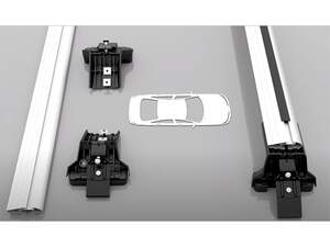Багажные поперечины «LUX CITY» для Skoda Rapid II лифтбек, Volkswagen Polo VI седан(2020-н.в.) черные