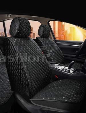 Накидки передние «SULTAN» велюровые черный/черный/серый 26196