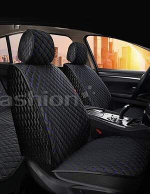 Накидки передние «SULTAN» велюровые черный/черный/синий 26197