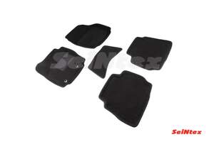 Коврики в салон текстильные SeiNtex 3D FORD MONDEO IV (овальный крепеж) (2007-2010) черные