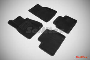 Коврики в салон текстильные SeiNtex 3D LEXUS LS IV (2007-н.в.) черные