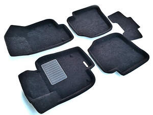 Коврики в салон текстильные Euromat 3D Business SKODA Superb (2009-2015), черные (укороченные передние) (5 шт.)