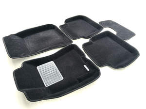 Коврики в салон текстильные Euromat 3D Business SUBARU Legacy IV (2002-2009), черные (5 шт.)