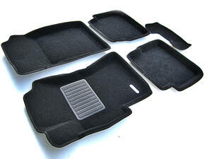 Коврики в салон текстильные Euromat 3D Business SUBARU Impreza III, IV (2008-2018), черные (5 шт.)