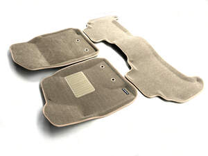 Коврики в салон текстильные Euromat 3D Business TOYOTA LC 200 (2012-2021) (с крепежом), бежевый (3 шт.)