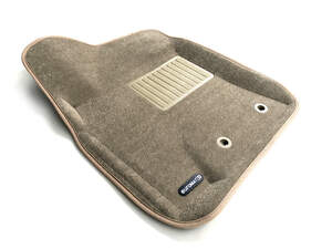 Коврики в салон текстильные Euromat 3D Business TOYOTA LC 200 (2012-2021) (с крепежом), бежевый (3 шт.)