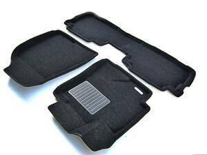 Коврики в салон текстильные Euromat 3D Business TOYOTA Highlander (2010-2013), черные (3 шт.)