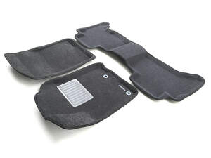 Коврики в салон текстильные Euromat 3D Business TOYOTA LC Prado 150 (1/2рестайлинг 2013-н.в.) (с креп.) Серые