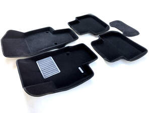Коврики в салон текстильные Euromat 3D Business VOLKSWAGEN Tiguan (2017-), длинные, черные (5 шт.)