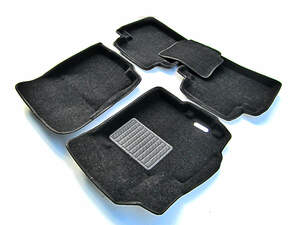 Коврики в салон текстильные Euromat 3D Business MITSUBISHI Outlander 3 (2012-2018), черные (5 шт.)