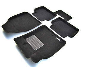 Коврики в салон текстильные Euromat 3D Business NISSAN Qashqai (2007-2013), черные (5 шт.)